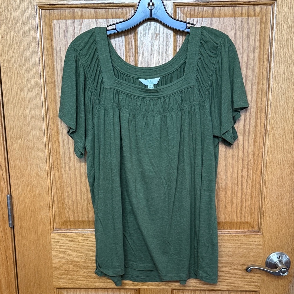 Time and Tru Olive Green Shirt